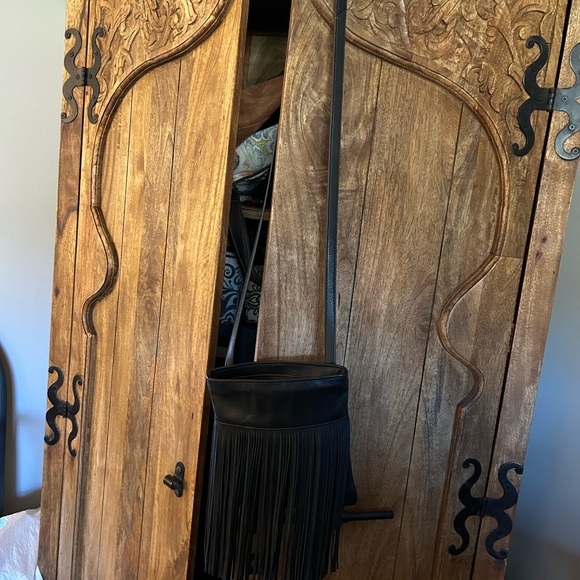 Margot black fringe bag - Picture 2 of 5